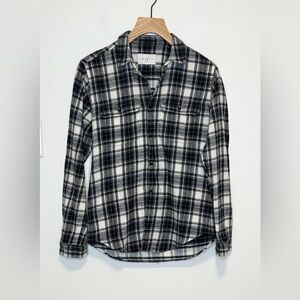 Sandro Paris plaid button down shirt , sz : small